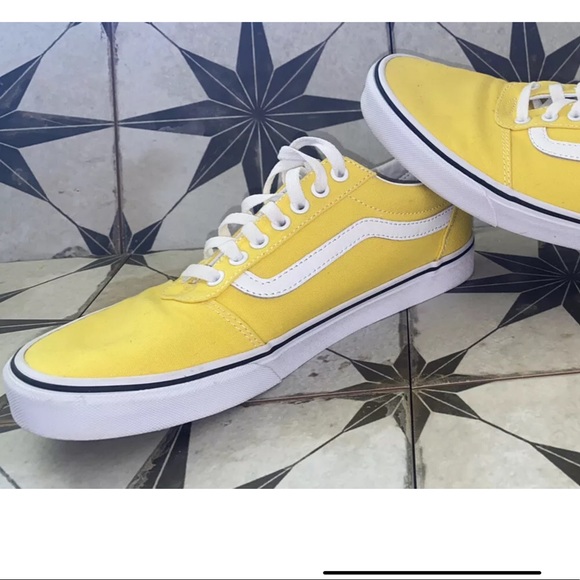 Vans Canvas Sneakers Yellow/White Mens 10.5 EUC - Picture 10 of 12